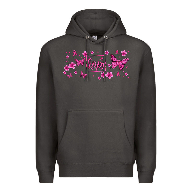 Hope Breast Cancer Butterfly Premium Hoodie by Jasminsmagicworld | Teevron