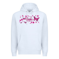 White hope breast cancer butterfly Premium Hoodie - Jasminsmagicworld