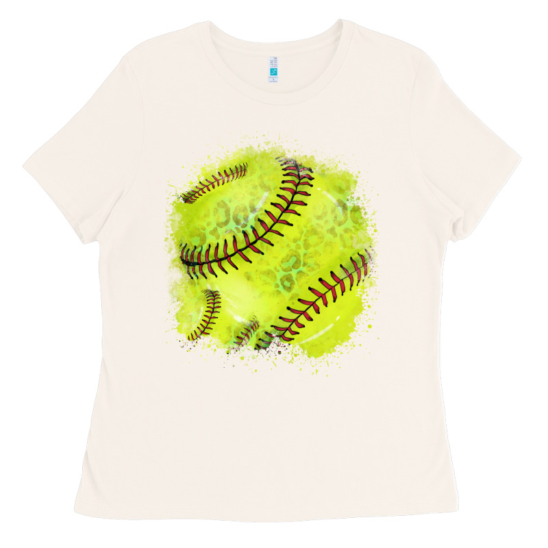 Softball Background Ladies Tee by HowdyJamesFarm | Teevron