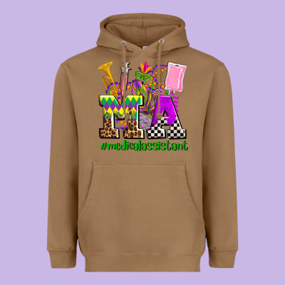 Mardi Gras Ma Medical Assistant Heavyweight Hoodie Designed By Adodesignshop