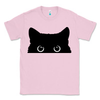 Bubblegum Pink Peeking Cat Classic Tee - maiPhamDesign