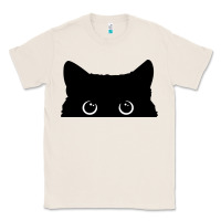 Natural Peeking Cat Classic Tee - maiPhamDesign