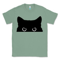 Sage Peeking Cat Classic Tee - maiPhamDesign