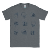 Charcoal Heather Skulls Classic Tee - maiPhamDesign