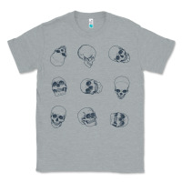 Heather Grey Skulls Classic Tee - maiPhamDesign