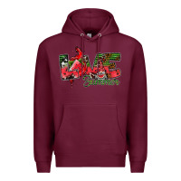Burgundy Love Summer Premium Hoodie - CowhideDigitalArt