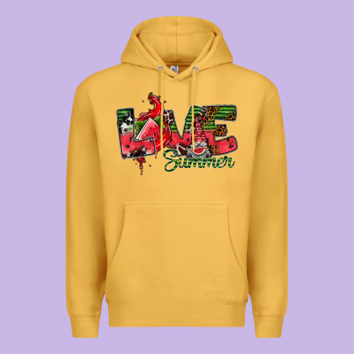 Love Summer Premium Hoodie Designed By Cowhidedigitalart