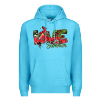 Ocean Blue Love Summer Premium Hoodie - CowhideDigitalArt