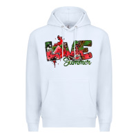 White Love Summer Premium Hoodie - CowhideDigitalArt