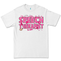 White breast cancer speech therapist Premium Tee - texasbilliewilder