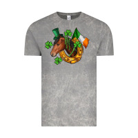 Cloud Rock Horse with horseshoe St. Patrick's Vintage Tee - CowGirlArtShop