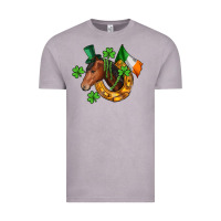 Vintage Zinc Horse with horseshoe St. Patrick's Vintage Tee - CowGirlArtShop