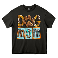 Asphalt Dog Mom with Paw Heavy Core Tee - texasbilliewilder