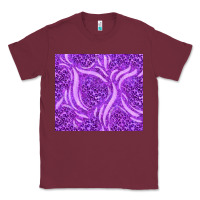 Burgundy purple glitter with leopard pattern Classic Tee - TumblerDesignByShophia