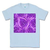 Dusty Blue purple glitter with leopard pattern Classic Tee - TumblerDesignByShophia