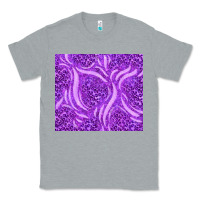 Heather Grey purple glitter with leopard pattern Classic Tee - TumblerDesignByShophia