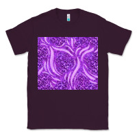 Plum purple glitter with leopard pattern Classic Tee - TumblerDesignByShophia