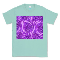 Seafoam purple glitter with leopard pattern Classic Tee - TumblerDesignByShophia
