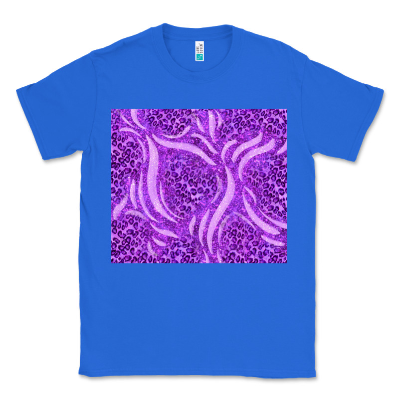 Purple Glitter With Leopard Pattern Classic Tee by TumblerDesignByShophia | Teevron