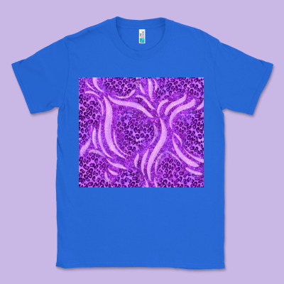 Purple Glitter With Leopard Pattern Classic Tee Designed By Tumblerdesignbyshophia