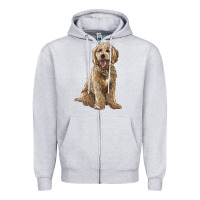Heather Grey goldendoodle Zipper Hoodie - BarkalooDesign