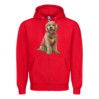 Red goldendoodle Zipper Hoodie - BarkalooDesign