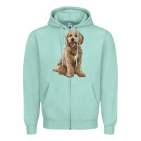 Seafoam goldendoodle Zipper Hoodie - BarkalooDesign