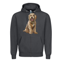 Smoke goldendoodle Zipper Hoodie - BarkalooDesign
