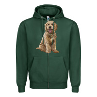 Sports Green goldendoodle Zipper Hoodie - BarkalooDesign