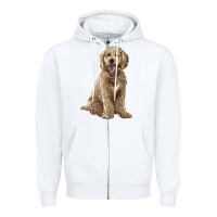 White goldendoodle Zipper Hoodie - BarkalooDesign