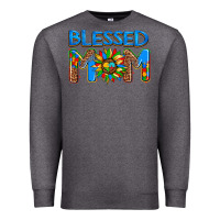 Charcoal Heather blessed mom autism Premium Sweatshirt - AdoDesignShop