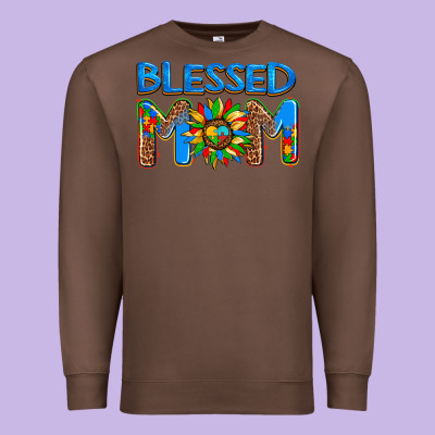 Blessed Mom Autism Premium Sweatshirt Designed By Adodesignshop