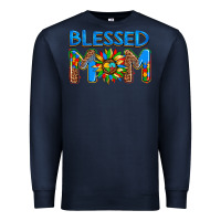 Navy blessed mom autism Premium Sweatshirt - AdoDesignShop