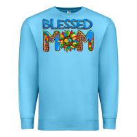 Ocean Blue blessed mom autism Premium Sweatshirt - AdoDesignShop
