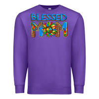 Purple blessed mom autism Premium Sweatshirt - AdoDesignShop