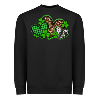 Black st patricks day western hearts Heavyweight Sweatshirt - Artiststas