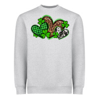 Heather Grey st patricks day western hearts Heavyweight Sweatshirt - Artiststas