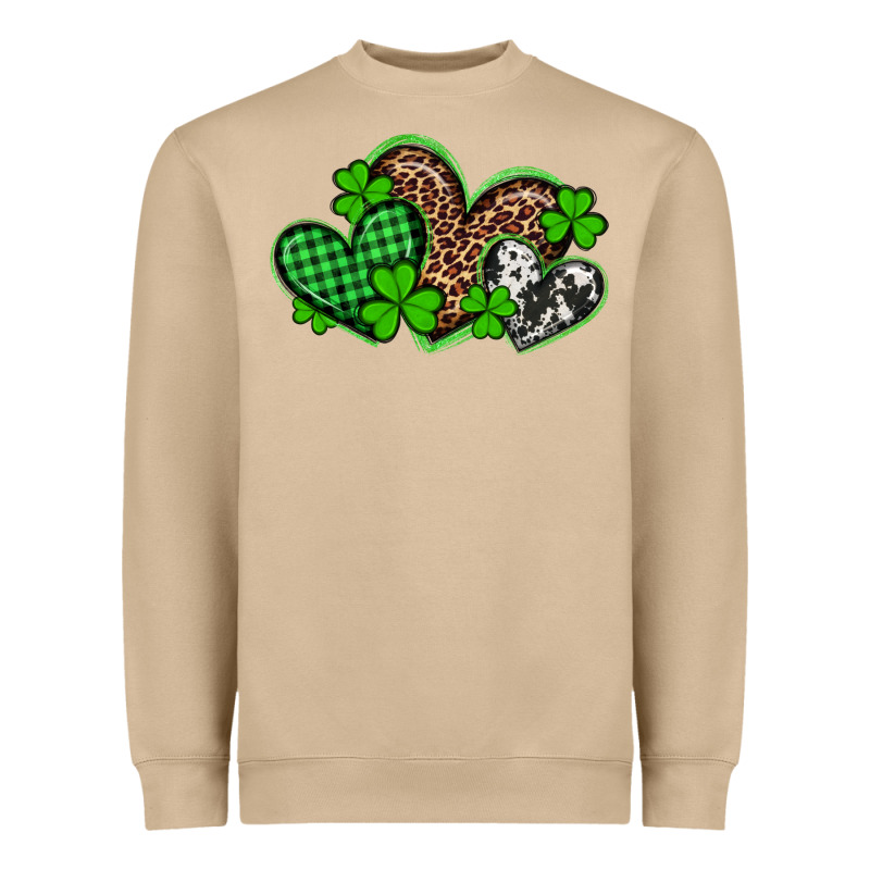 St Patricks Day Western Hearts Heavyweight Sweatshirt by Artiststas | Teevron