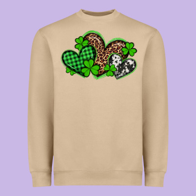 St Patricks Day Western Hearts Heavyweight Sweatshirt Designed By Artiststas