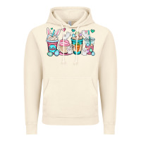 Vintage Artic Easter bunnies coffee cups Vintage Hoodie - OliviaCreatesArt