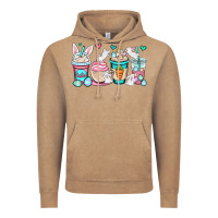 Vintage Coffee Easter bunnies coffee cups Vintage Hoodie - OliviaCreatesArt