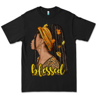 Black Fall afro woman blessed Premium Tee - NancyCooperArtShop