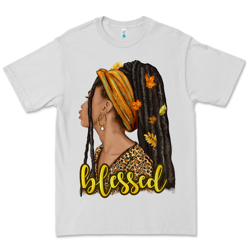 Fall Afro Woman Blessed Premium Tee by NancyCooperArtShop | Teevron