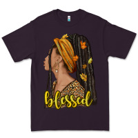 Plum Fall afro woman blessed Premium Tee - NancyCooperArtShop