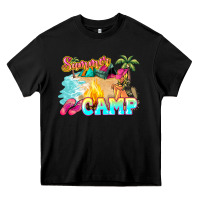 Black summer camp Heavy Core Tee - NancyCooperArtShop