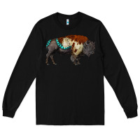 Black gemstone bison Long Sleeve Tee - RanaPortraitStore