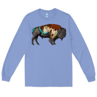 Colony Blue gemstone bison Long Sleeve Tee - RanaPortraitStore