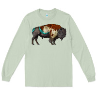 Matcha gemstone bison Long Sleeve Tee - RanaPortraitStore