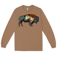 Toasted Coconut gemstone bison Long Sleeve Tee - RanaPortraitStore