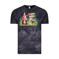 Cloud Black Easter gnome and rabbit egg hunt  Easter Day Vintage Tee - CowGirlArtShop